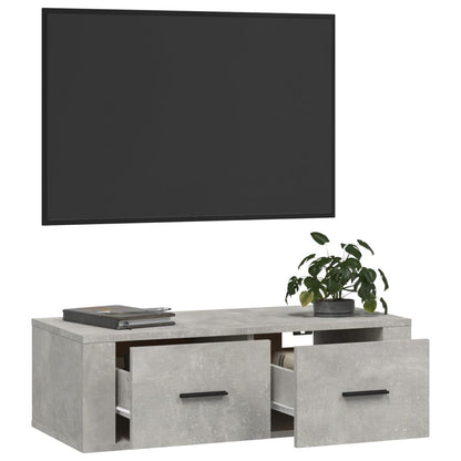 Mobile TV Pensile Grigio Cemento 80x36x25 cm Legno Multistrato - homemem39