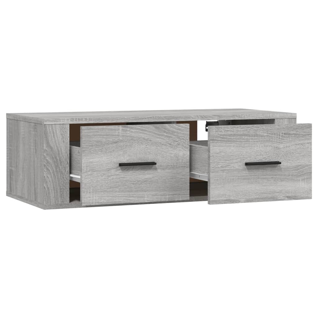 Mobile TV Pensile Grigio Sonoma 80x36x25cm in Legno Multistrato - homemem39