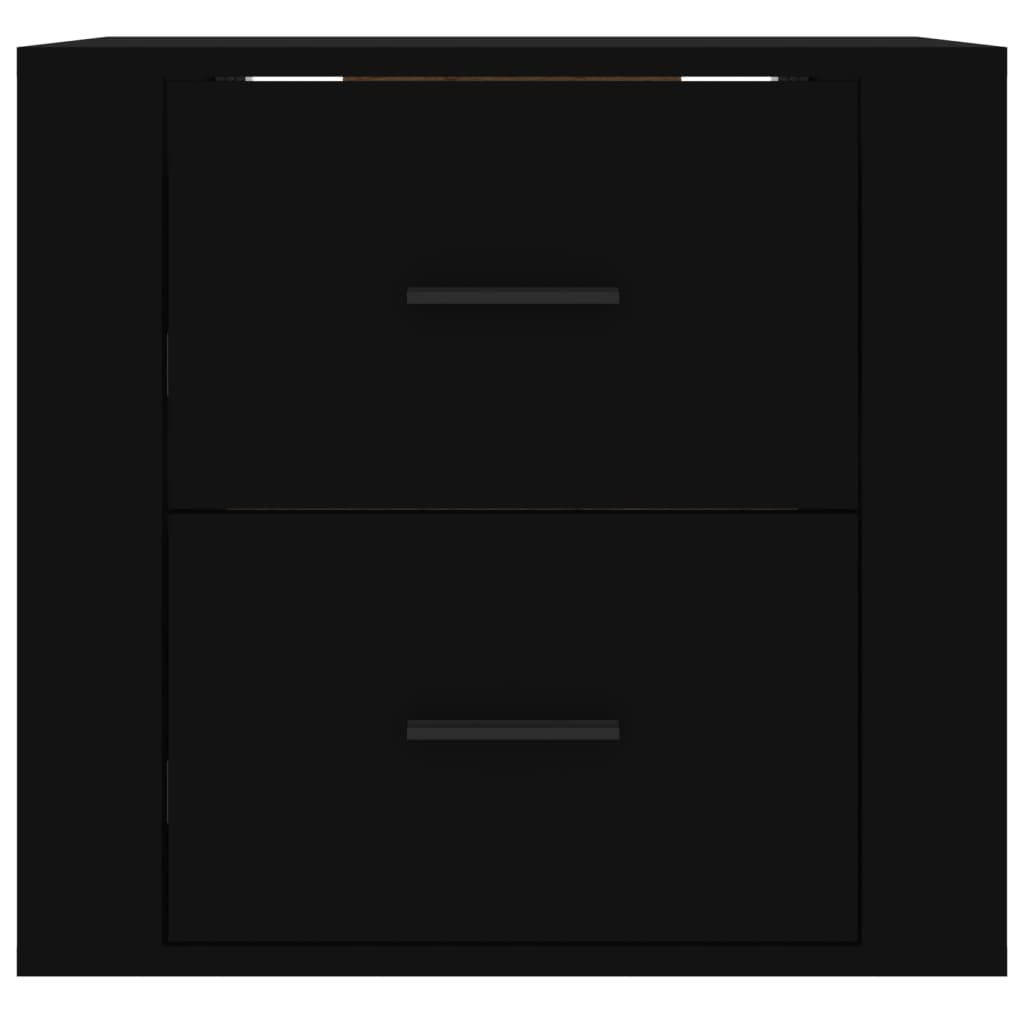 Comodino a Muro Nero 50x36x47 cm - homemem39