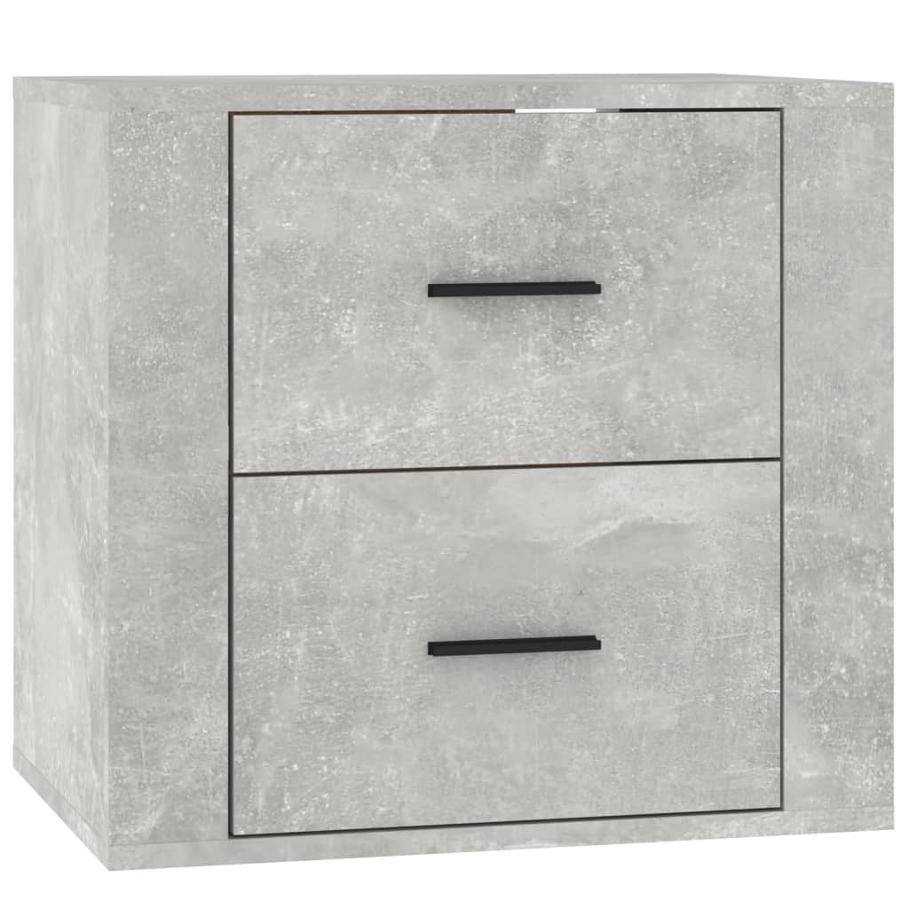 Comodino a Muro Grigio Cemento 50x36x47 cm - homemem39