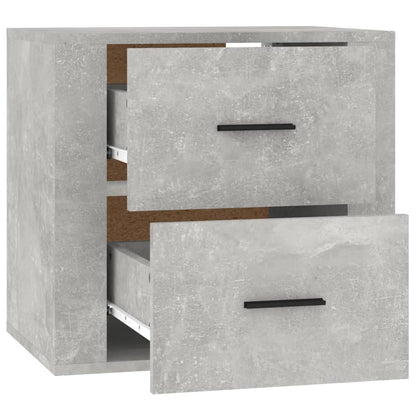 Comodino a Muro Grigio Cemento 50x36x47 cm - homemem39