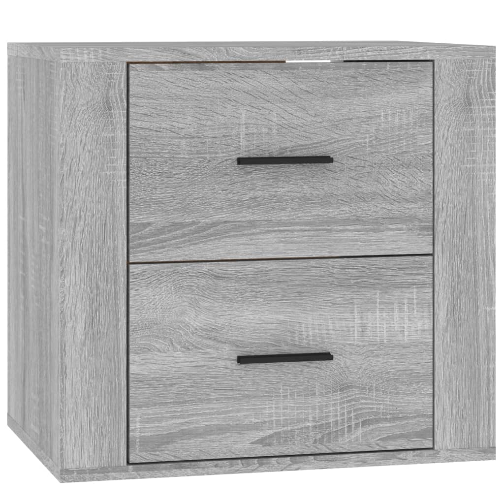 Comodino a Muro Grigio Sonoma 50x36x47 cm - homemem39