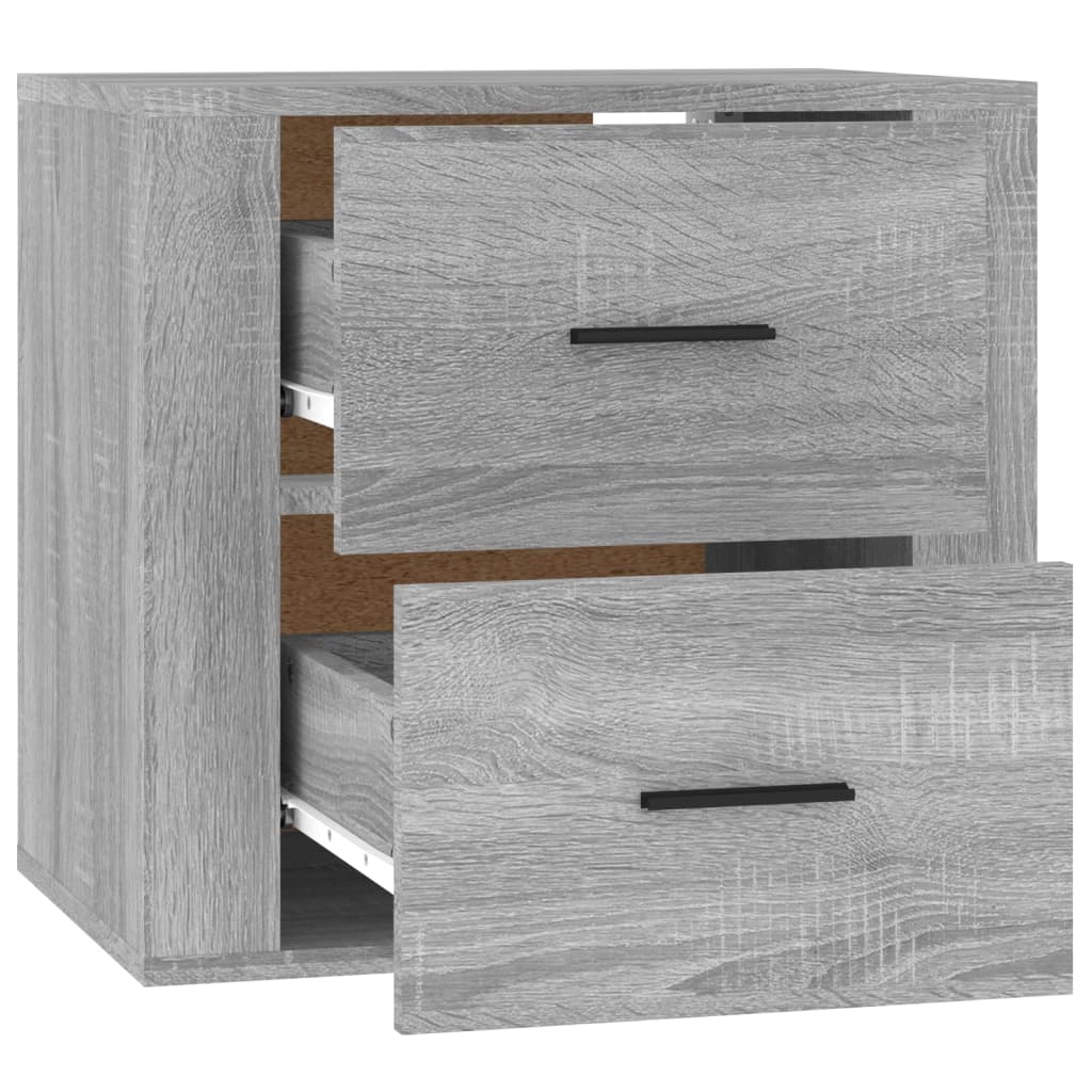 Comodino a Muro Grigio Sonoma 50x36x47 cm - homemem39