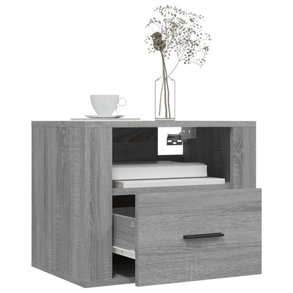 Comodini a Muro 2 pz Grigio Sonoma 50x36x40 cm - homemem39