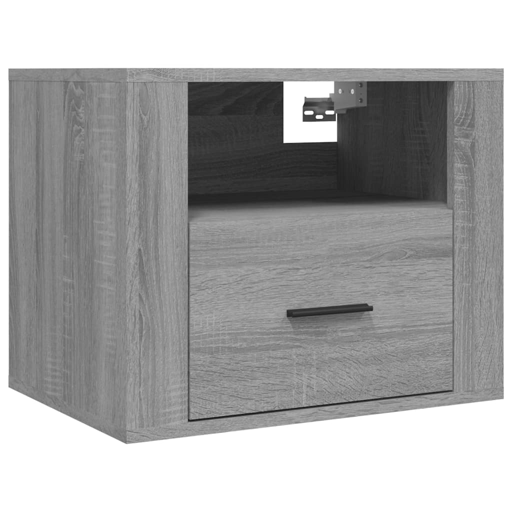 Comodini a Muro 2 pz Grigio Sonoma 50x36x40 cm - homemem39