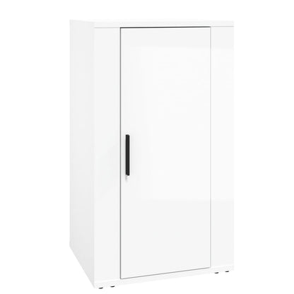 Credenza Bianco Lucido 40x33x70 cm in Legno Multistrato - homemem39