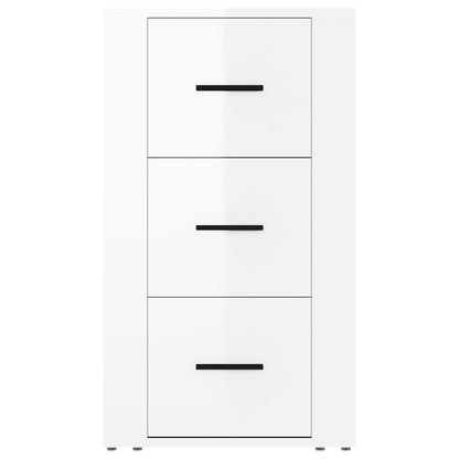 Credenza Bianco Lucido 40x33x70 cm in Legno Multistrato - homemem39