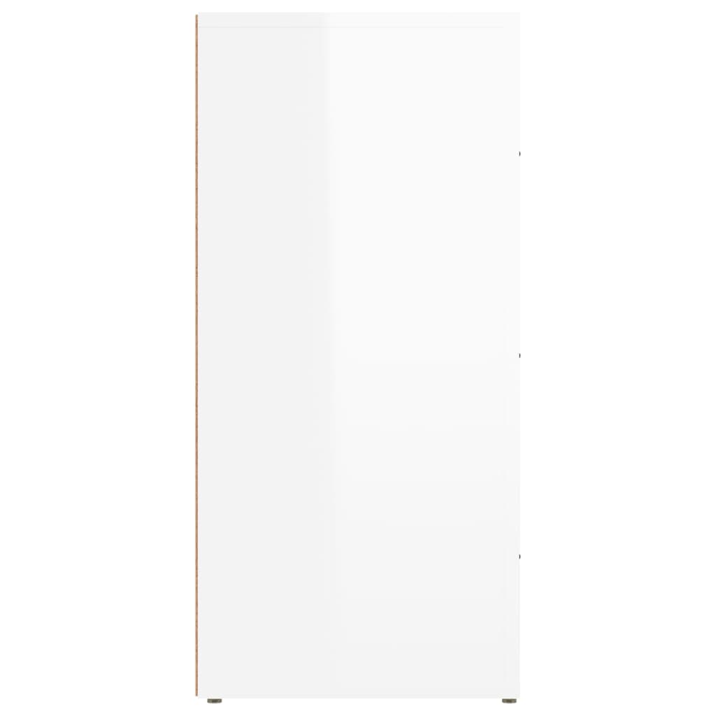 Credenza Bianco Lucido 40x33x70 cm in Legno Multistrato - homemem39