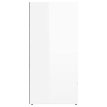 Credenza Bianco Lucido 40x33x70 cm in Legno Multistrato - homemem39