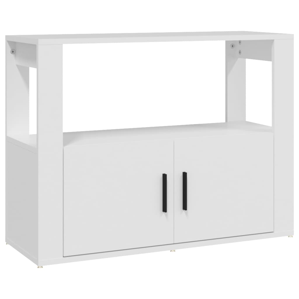 Credenza Bianca 80x30x60 cm in Legno Multistrato - homemem39