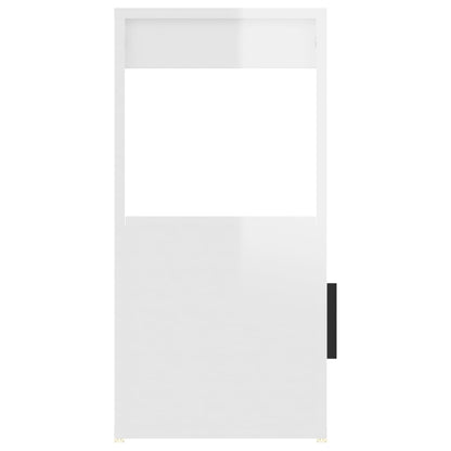 Credenza Bianco Lucido 80x30x60 cm in Legno Multistrato - homemem39