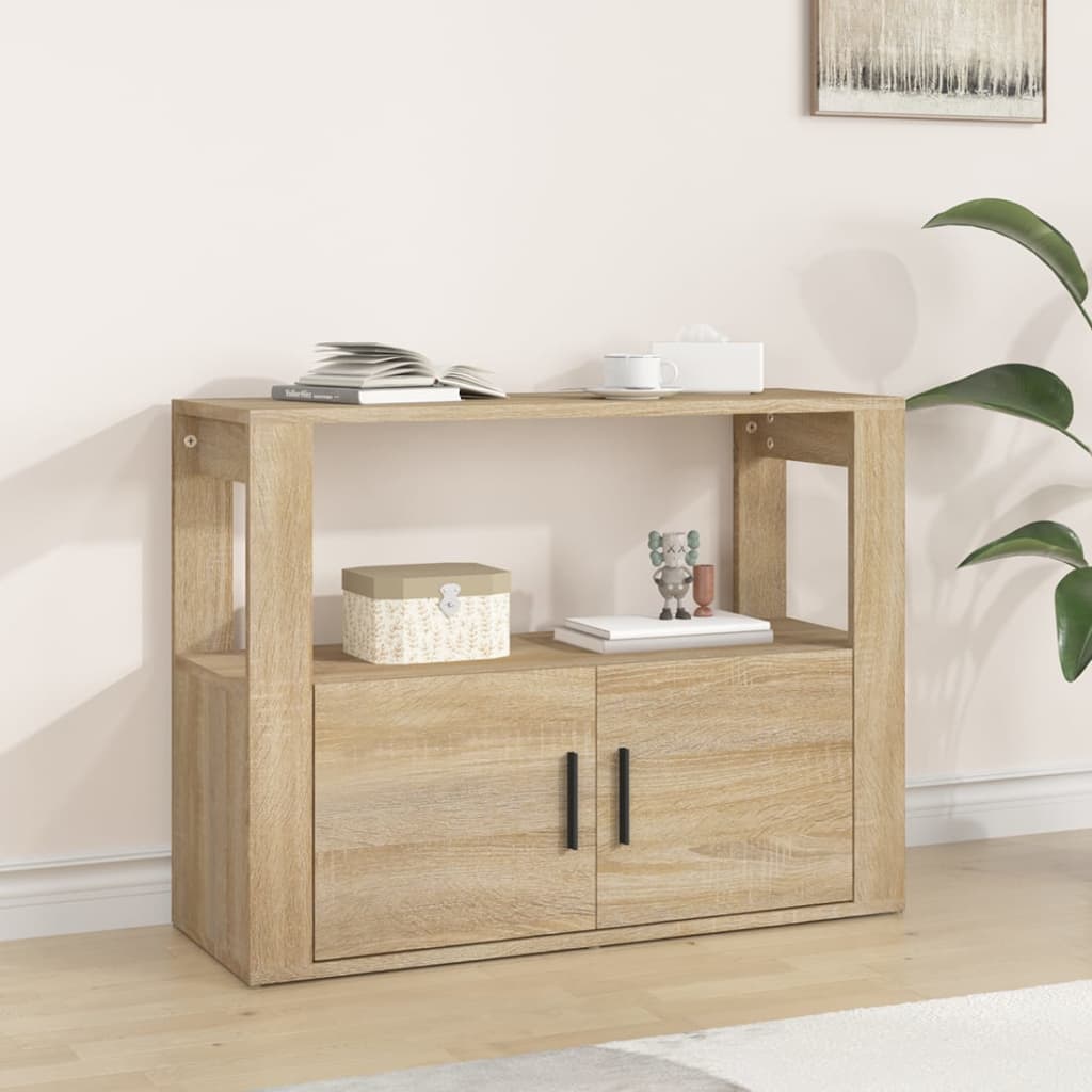 Credenza Rovere Sonoma 80x30x60 cm in Legno Multistrato - homemem39