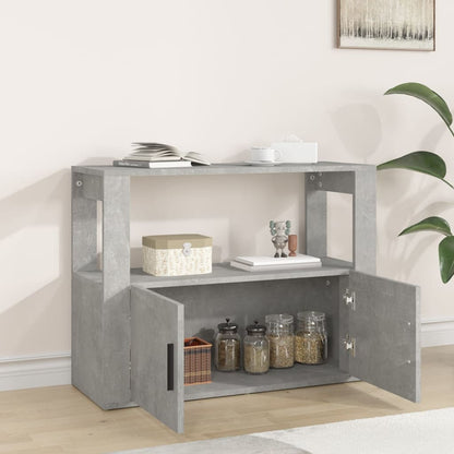 Credenza Grigio Cemento 80x30x60 cm in Legno Multistrato - homemem39