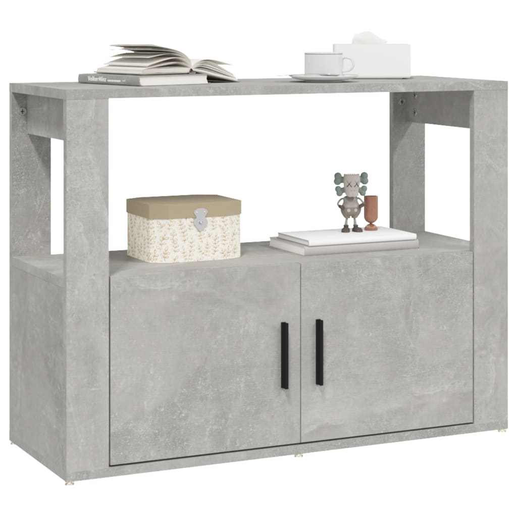 Credenza Grigio Cemento 80x30x60 cm in Legno Multistrato - homemem39