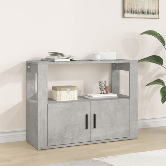 Credenza Grigio Cemento 80x30x60 cm in Legno Multistrato - homemem39