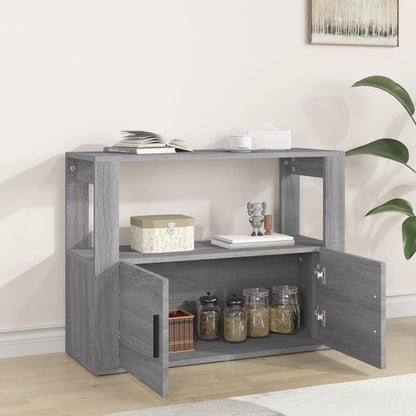 Credenza Grigio Sonoma 80x30x60 cm in Legno Multistrato - homemem39