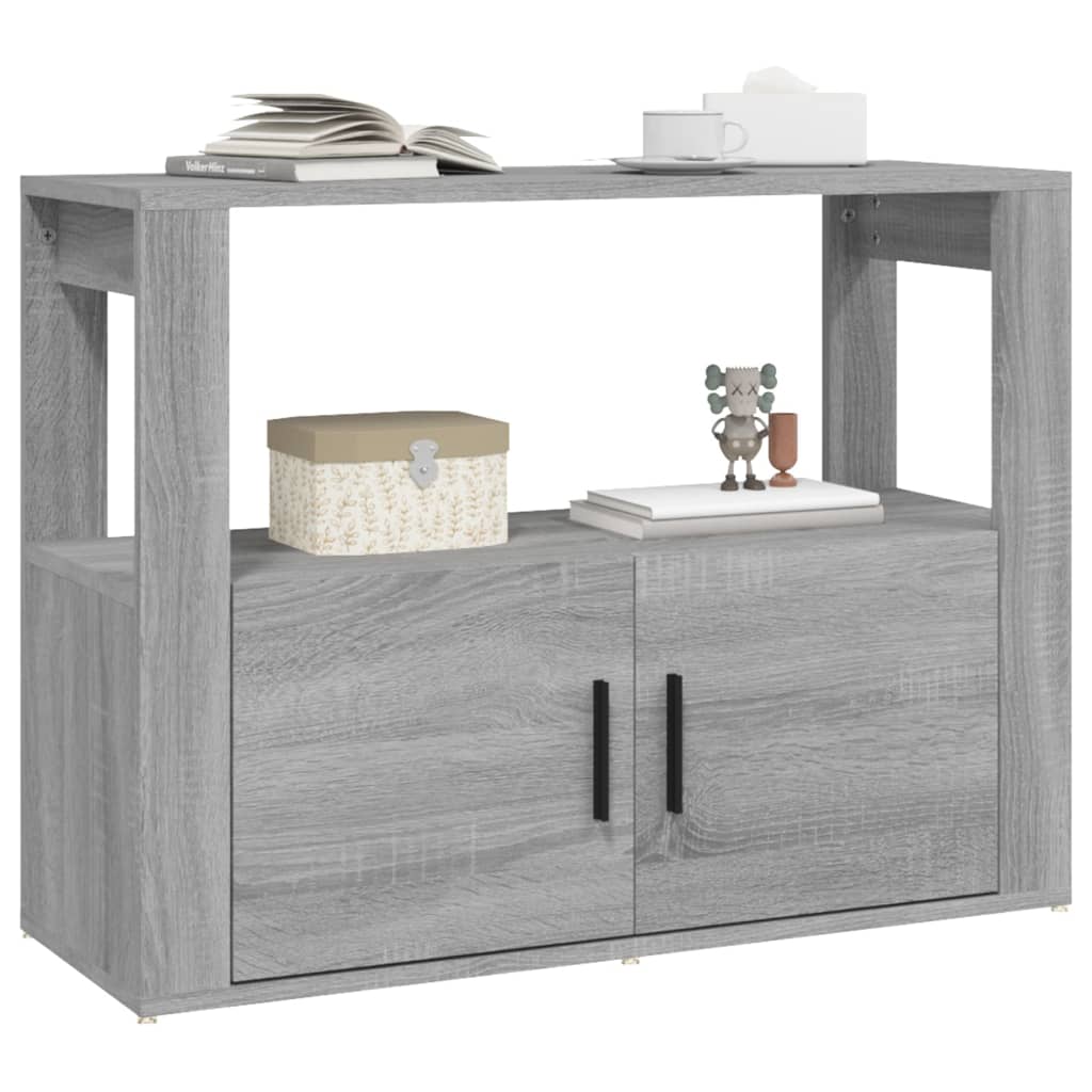 Credenza Grigio Sonoma 80x30x60 cm in Legno Multistrato - homemem39