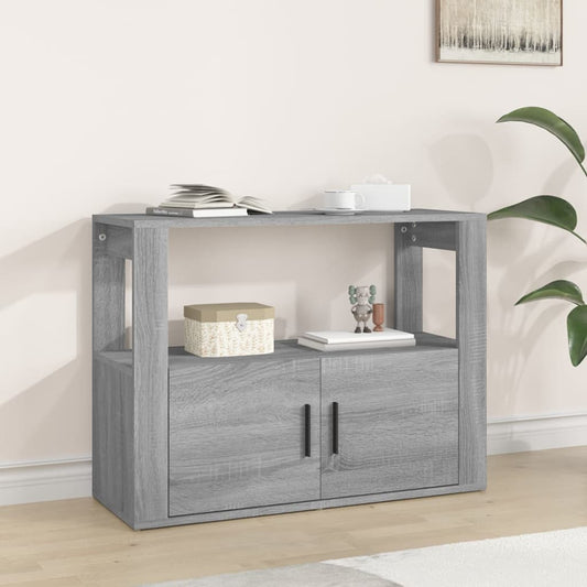 Credenza Grigio Sonoma 80x30x60 cm in Legno Multistrato - homemem39