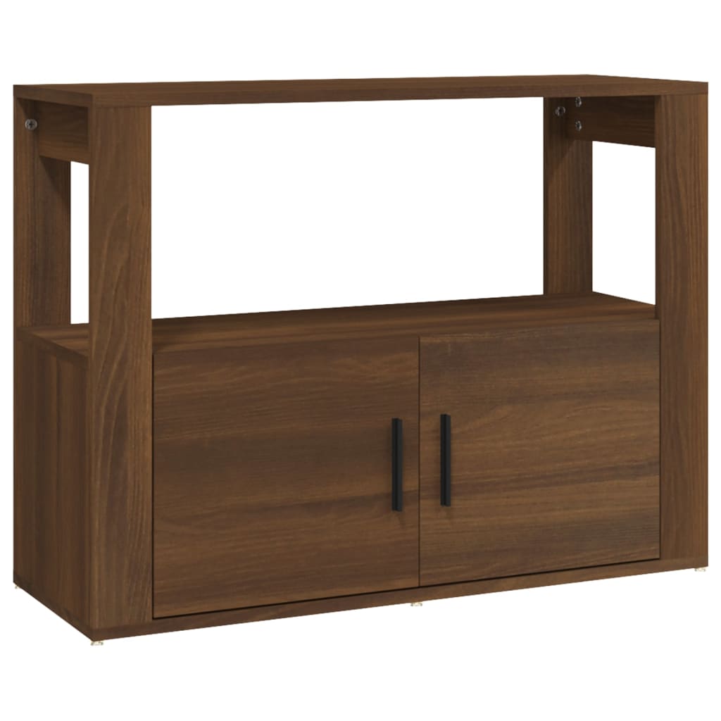 Credenza Rovere Marrone 80x30x60 cm in Legno Multistrato - homemem39