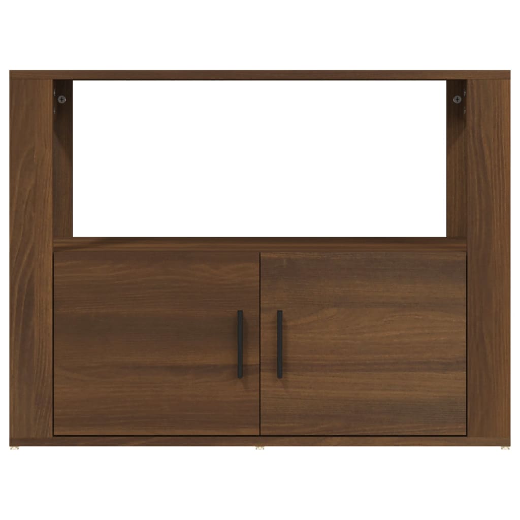 Credenza Rovere Marrone 80x30x60 cm in Legno Multistrato - homemem39