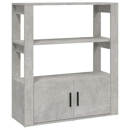 Credenza Grigio Cemento 80x30x90 cm in Legno Multistrato - homemem39