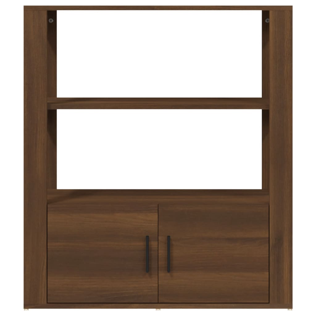 Credenza Rovere Marrone 80x30x90 cm in Legno Multistrato - homemem39