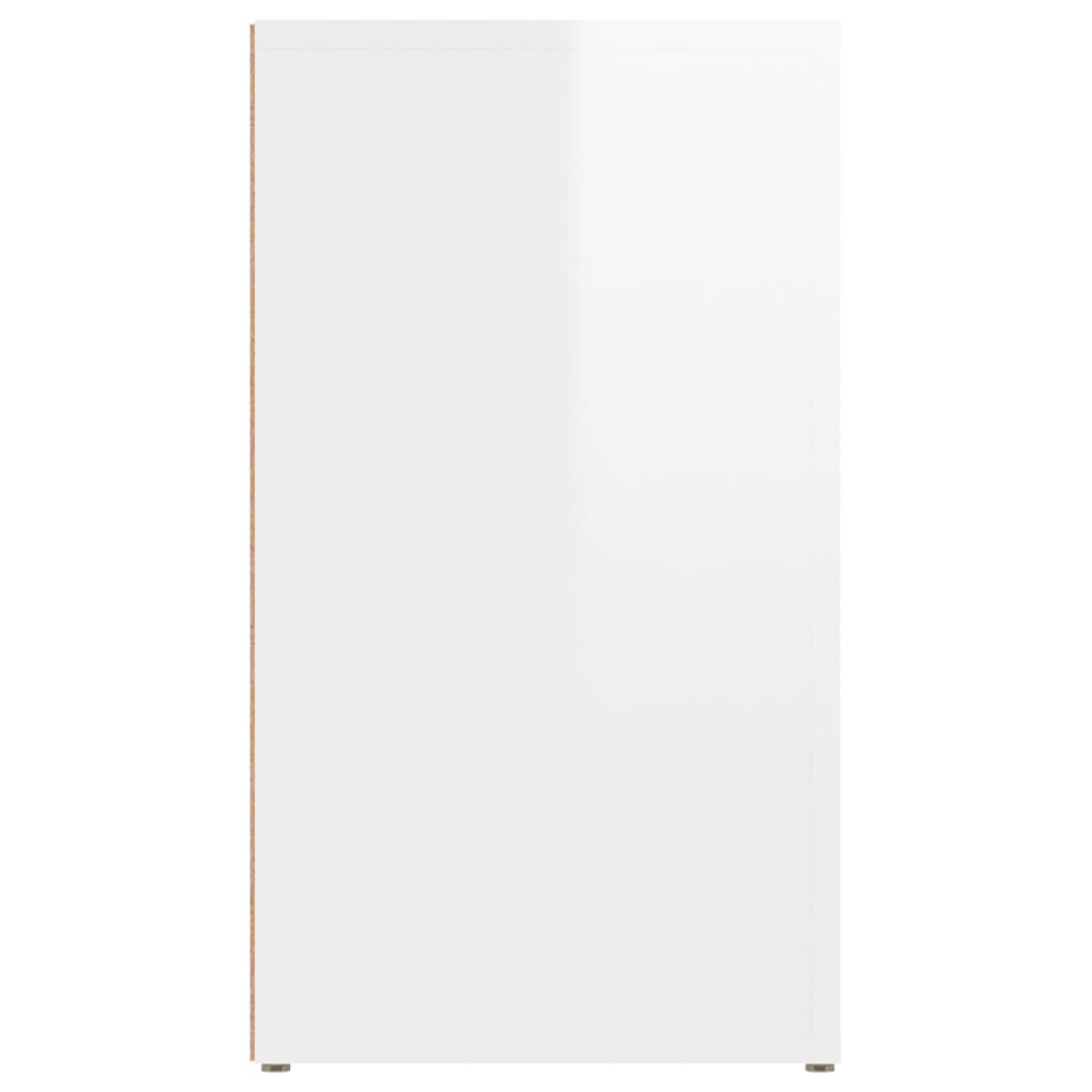 Credenza Bianco Lucido 80x30x54 cm in Legno Multistrato - homemem39