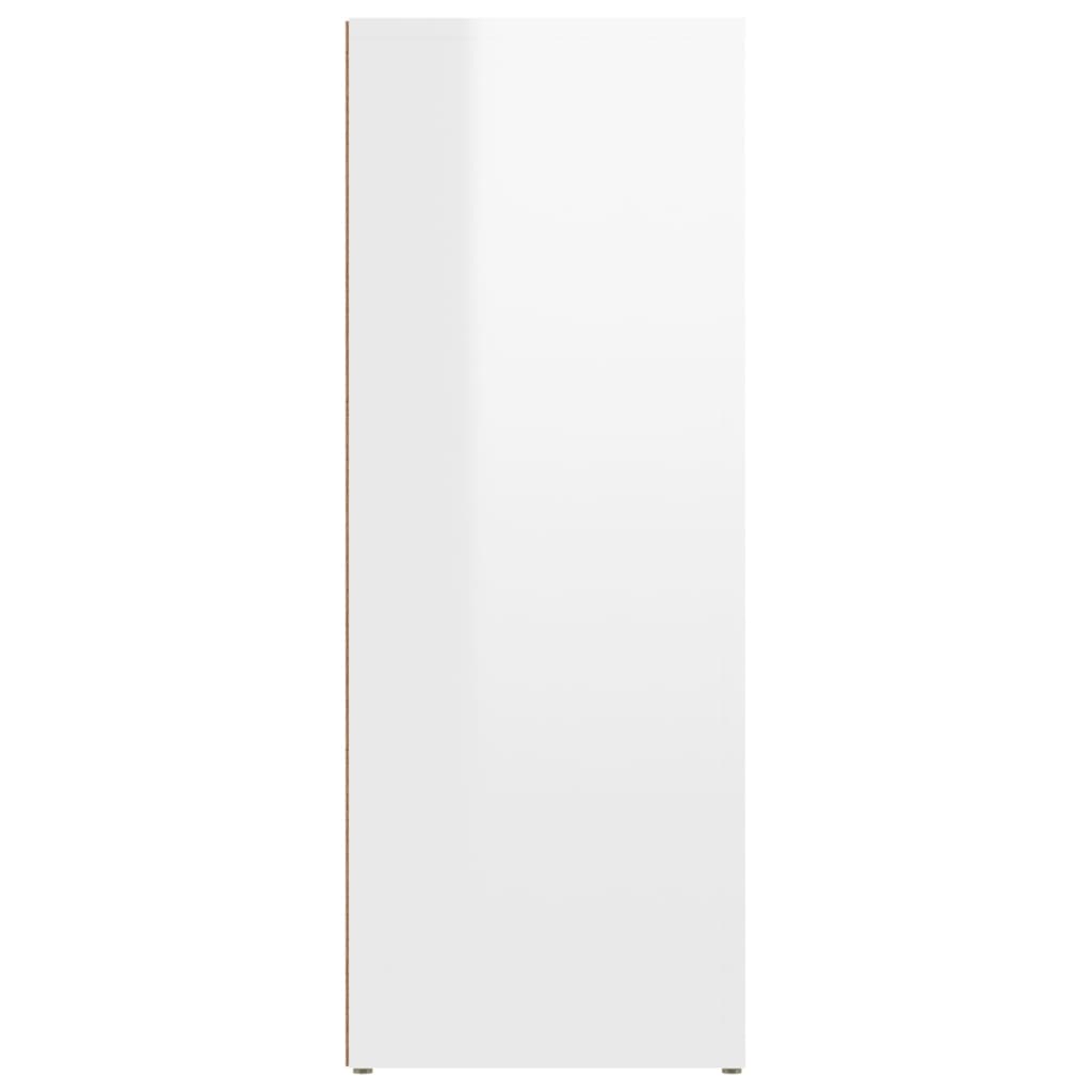 Credenza Bianco Lucido 80x30x80 cm in Legno Multistrato - homemem39
