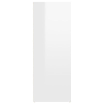 Credenza Bianco Lucido 80x30x80 cm in Legno Multistrato - homemem39