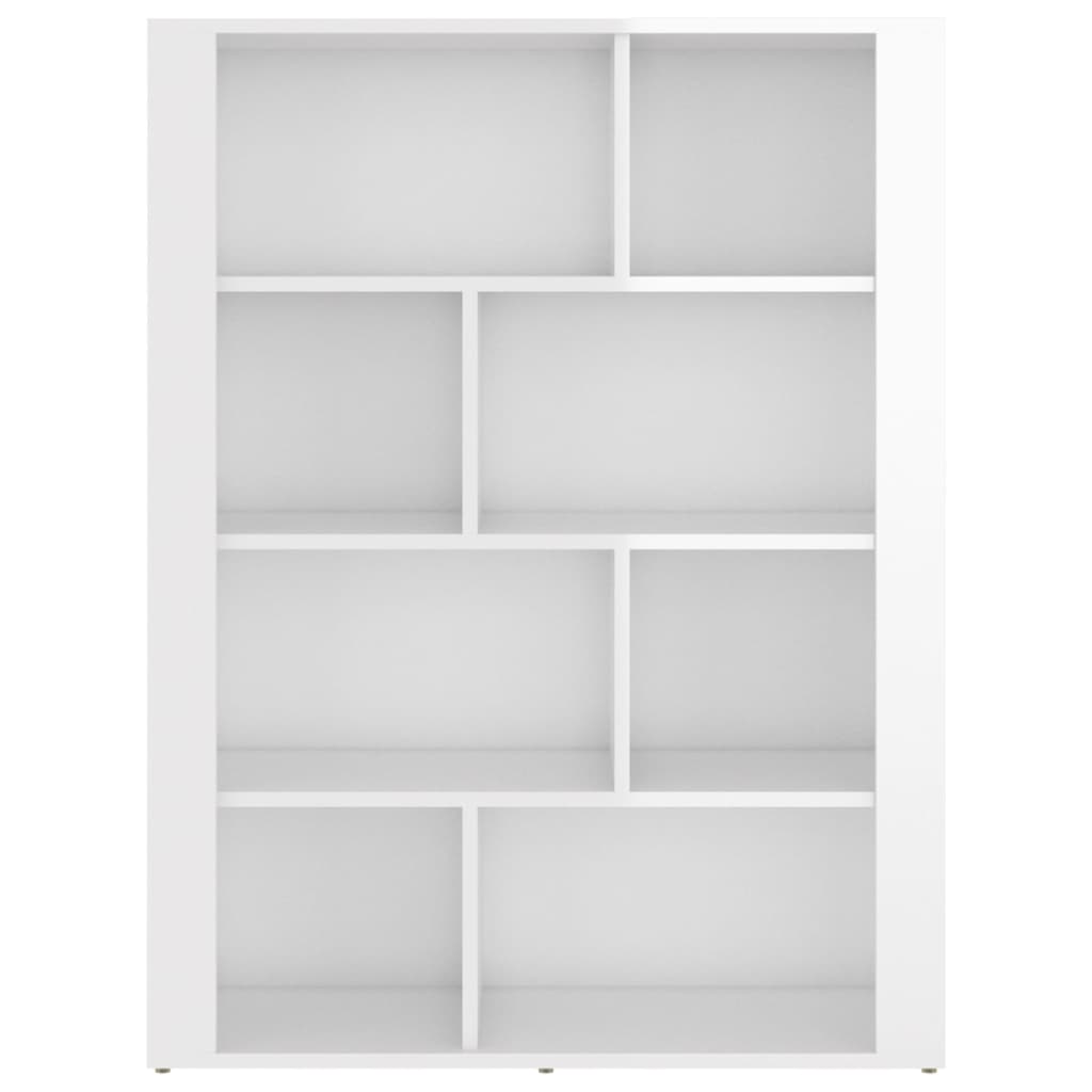 Credenza Bianco Lucido 80x30x106 cm in Legno Multistrato - homemem39