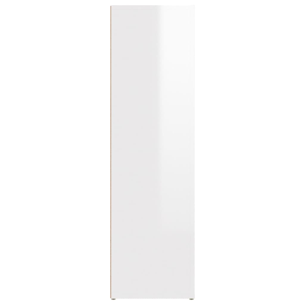 Credenza Bianco Lucido 80x30x106 cm in Legno Multistrato - homemem39