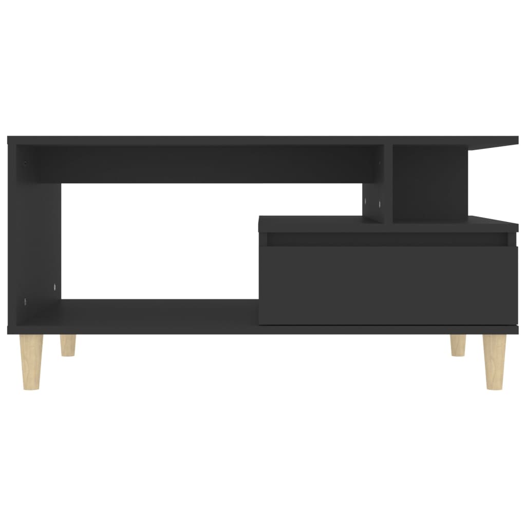 Tavolino da Salotto Nero 90x49x45 cm in Legno Multistrato - homemem39