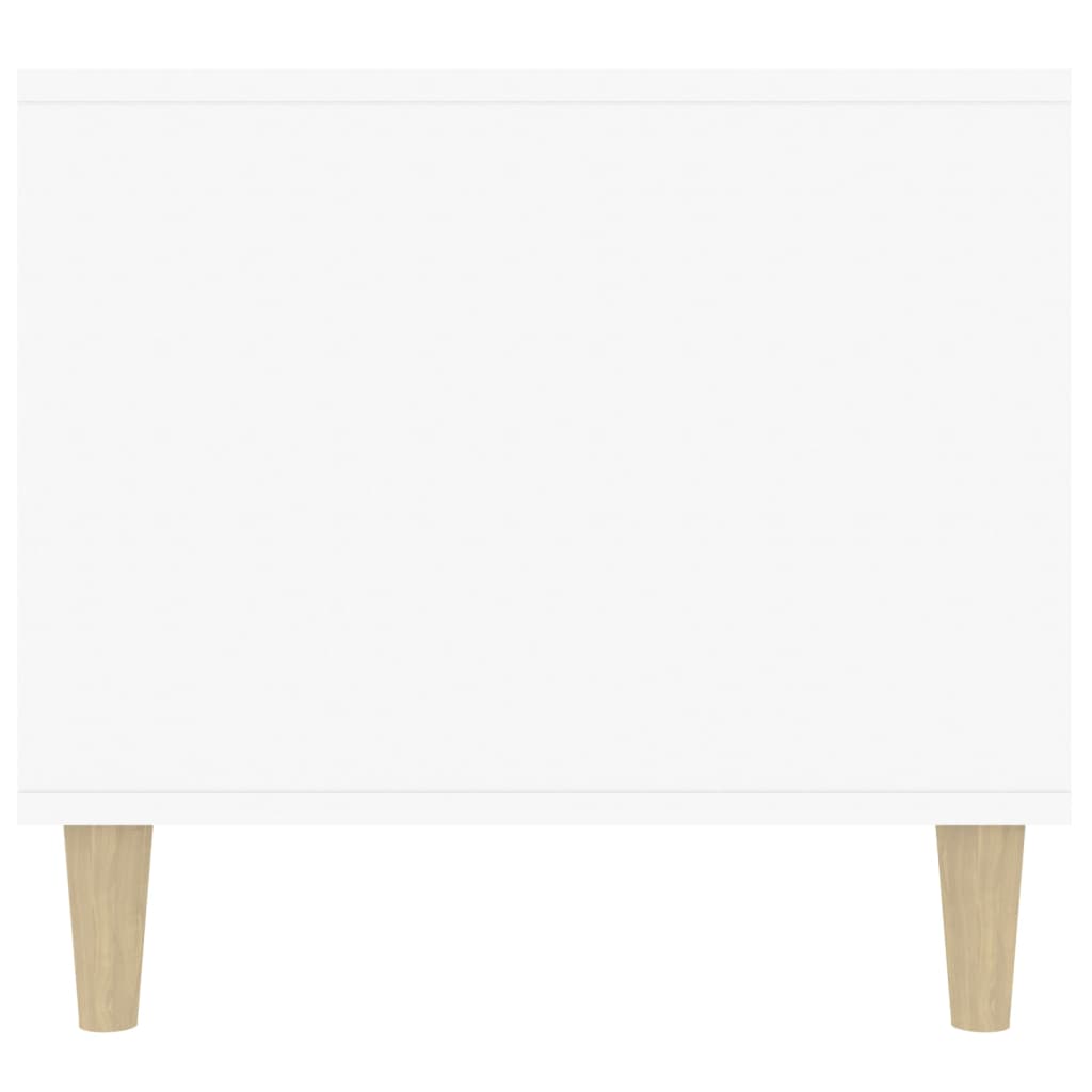 Tavolino da Salotto Bianco Lucido 90x49x45 cm Legno Multistrato - homemem39