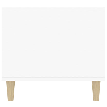 Tavolino da Salotto Bianco Lucido 90x49x45 cm Legno Multistrato - homemem39