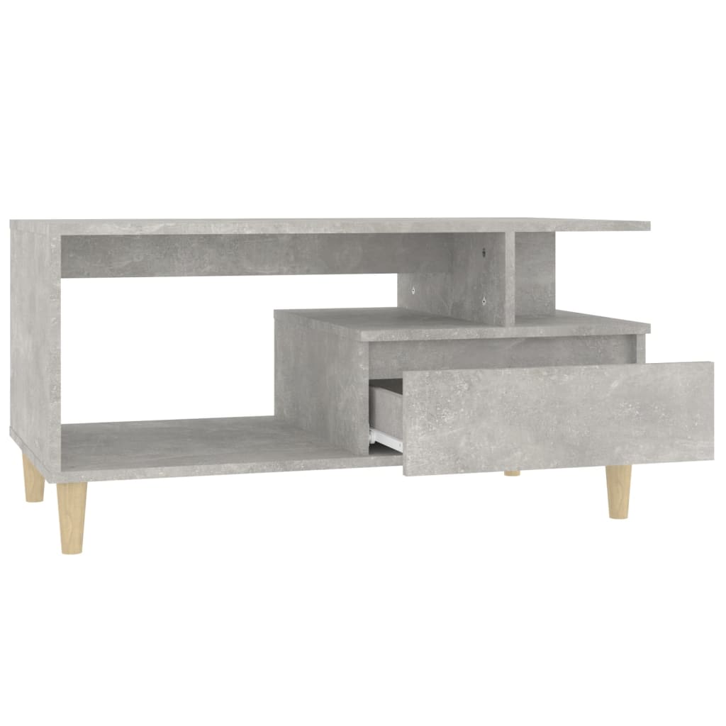 Tavolino Salotto Grigio Cemento 90x49x45 cm Legno Multistrato - homemem39