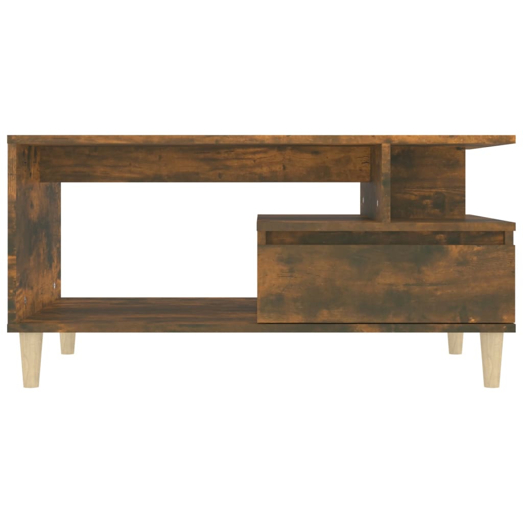 Tavolino da Salotto Rovere Fumo 90x49x45 cm Legno Multistrato - homemem39