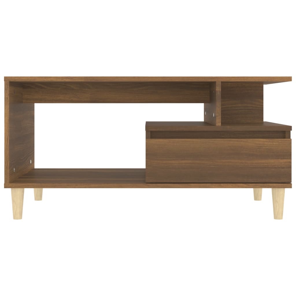 Tavolino Salotto Rovere Marrone 90x49x45 cm Legno Multistrato - homemem39