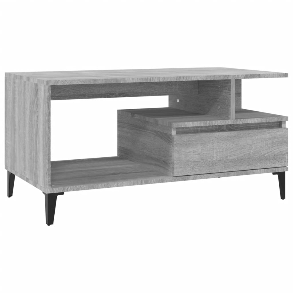 Tavolino da Salotto Grigio Sonoma 90x49x45 cm Legno Multistrato - homemem39