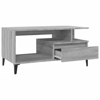 Tavolino da Salotto Grigio Sonoma 90x49x45 cm Legno Multistrato - homemem39