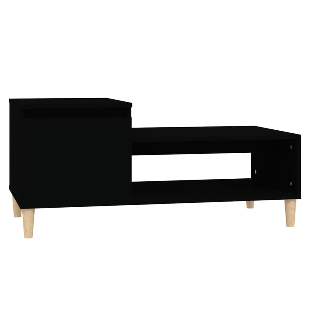 Tavolino da Salotto Nero 100x50x45 cm in Legno Multistrato - homemem39