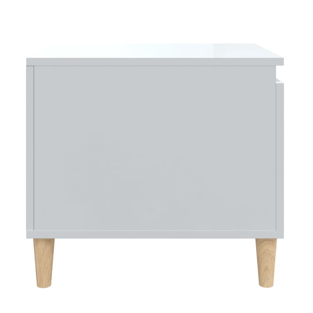 Tavolino da Salotto Bianco Lucido 100x50x45cm Legno Multistrato - homemem39