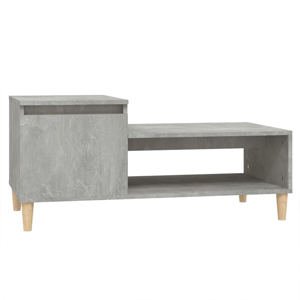 Tavolino Salotto Grigio Cemento 100x50x45 cm Legno Multistrato - homemem39