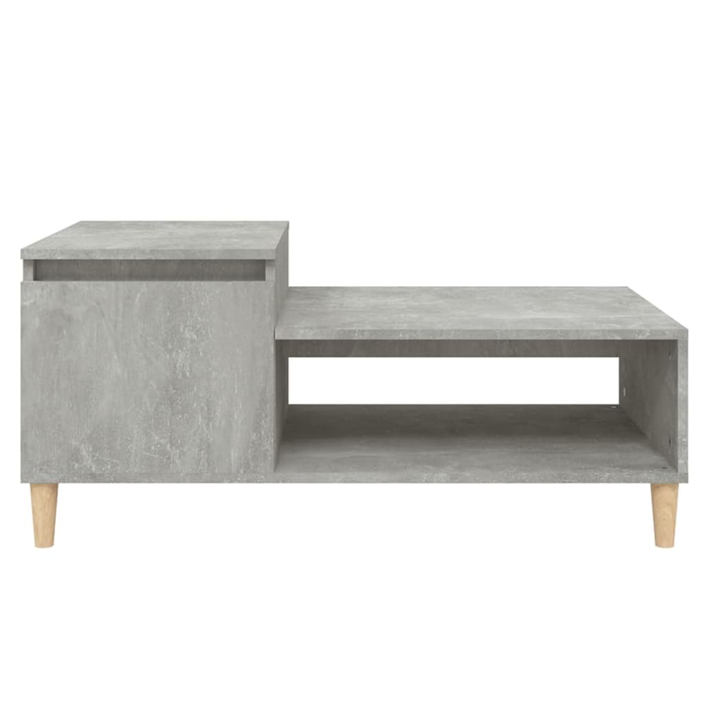 Tavolino Salotto Grigio Cemento 100x50x45 cm Legno Multistrato - homemem39