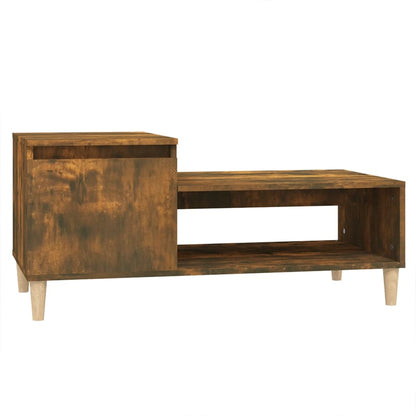 Tavolino da Salotto Rovere Fumo 100x50x45 cm Legno Multistrato - homemem39