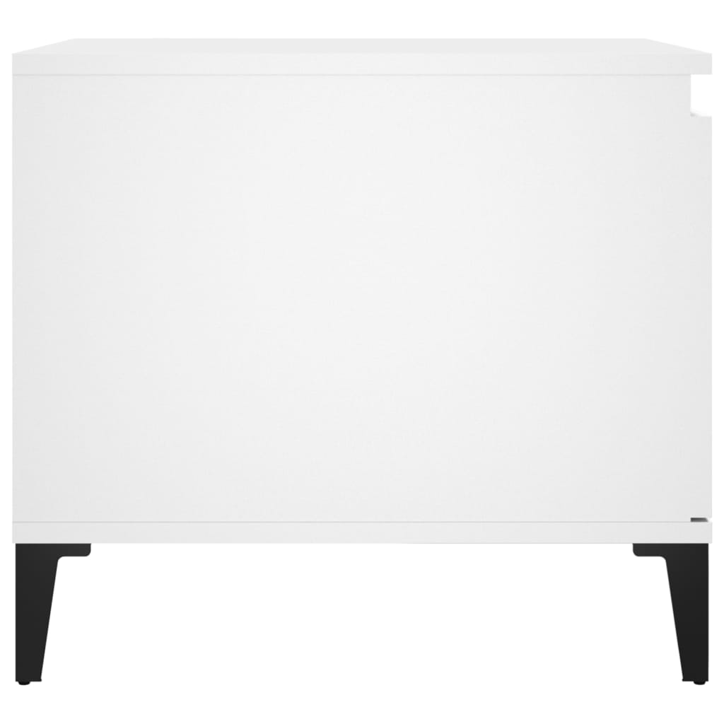 Tavolino da Salotto Bianco 100x50x45 cm in Legno Multistrato - homemem39