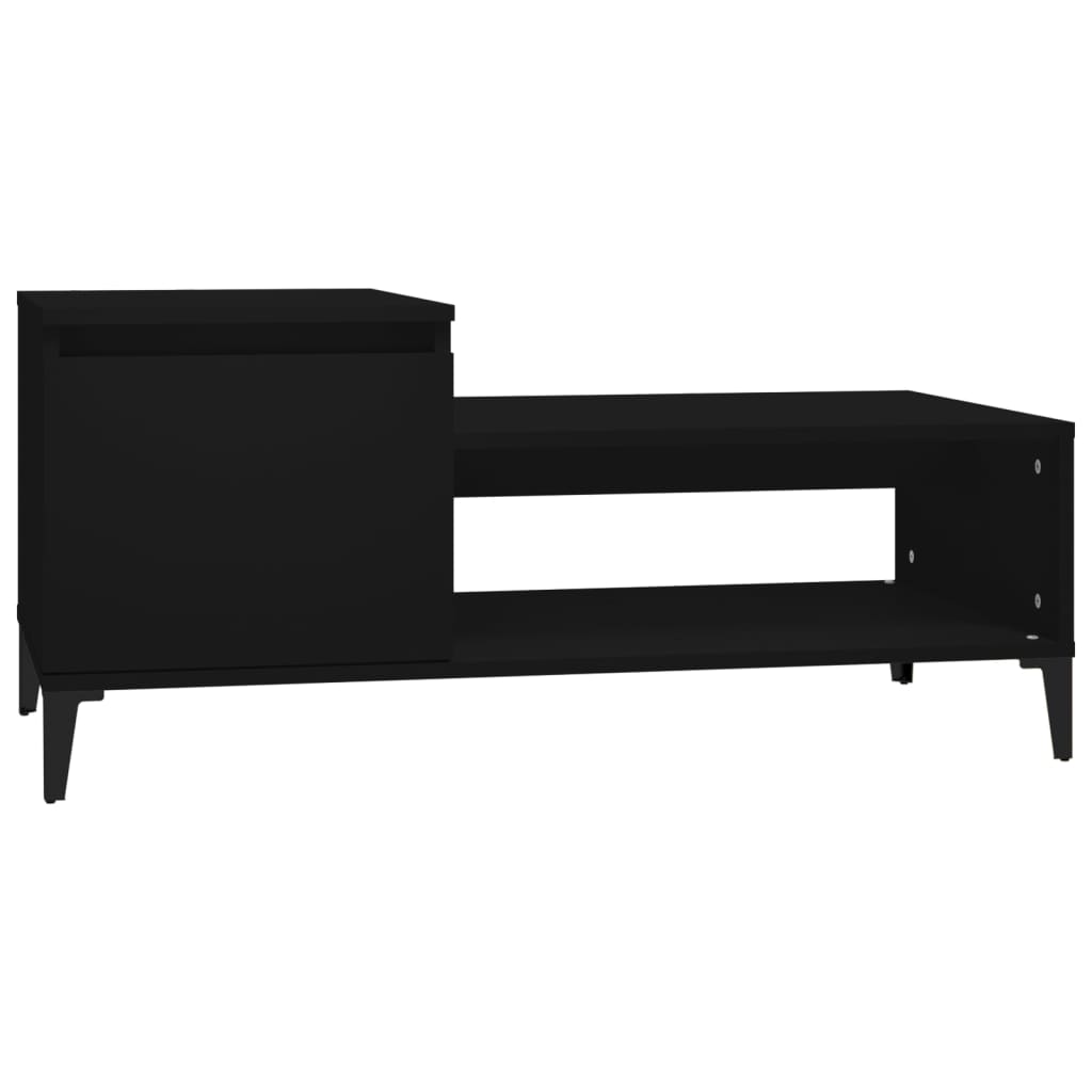 Tavolino da Salotto Nero 100x50x45 cm in Legno Multistrato - homemem39