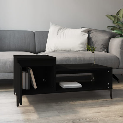 Tavolino da Salotto Nero 100x50x45 cm in Legno Multistrato - homemem39