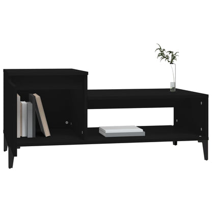 Tavolino da Salotto Nero 100x50x45 cm in Legno Multistrato - homemem39