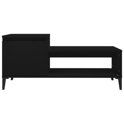 Tavolino da Salotto Nero 100x50x45 cm in Legno Multistrato - homemem39