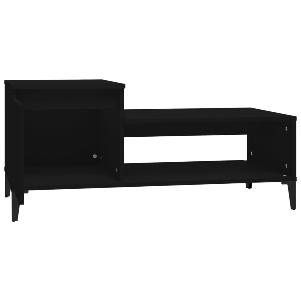 Tavolino da Salotto Nero 100x50x45 cm in Legno Multistrato - homemem39